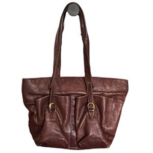 Vintage Choas  Leather Collection Brown Handbag